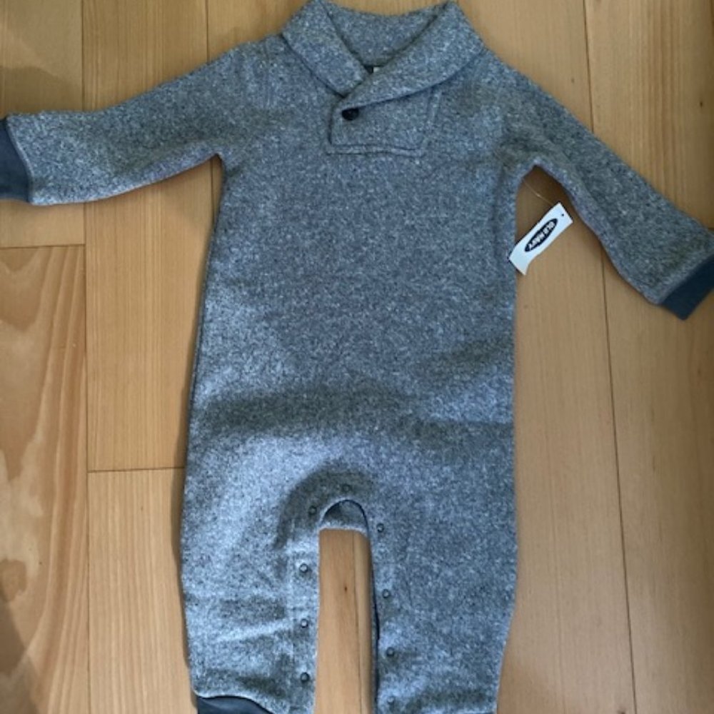 NEW Old Navy Baby 18-24 Months Gray Romper NWT